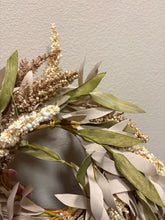 Load image into Gallery viewer, Boho Artificial Farmhouse Harvest Blossoms Cluster Grass Berry Wreath
