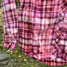Load image into Gallery viewer, Kids 10-12 Long Sleeve Bleached Flannel
