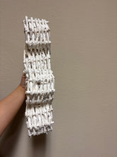 Load image into Gallery viewer, white wicker heart basket wall decor
