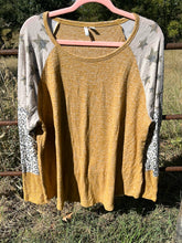 Load image into Gallery viewer, Size 18/20W Cato Mustard Yellow Leopard Long Sleeve Top
