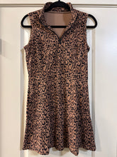 Load image into Gallery viewer, Medium Halara UltraSculpt™ Leopard Print Polo Neck Half Zipper Sleeveless
