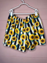 Load image into Gallery viewer, Medium Crazy Train Sunflower Fringe Soft Pull On Shorts
