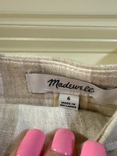 Load image into Gallery viewer, Size 6 NWT Madewell Linen Blend Tulip Hem Mini Wrap Skirt
