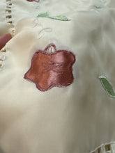 Load image into Gallery viewer, 4 Vintage Silk Satin Floral Table Placemat Embroidered Scalloped Edge
