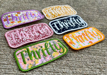 Load image into Gallery viewer, Thrifty Floral Patch | Upcycled Textile Patch | Embroidered Thrifty Gift

