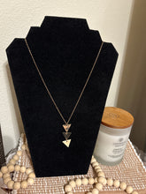 Load image into Gallery viewer, Gold-Tone Minimalist Triangle Pendant Necklace
