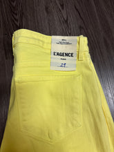 Load image into Gallery viewer, NWT Size 29 L’agence Bell High Rise Flare Jeans Tonic Yellow
