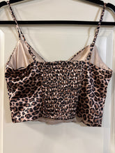 Load image into Gallery viewer, Large Thirty/ Thirty La Leopard Print Bustier Crop Top
