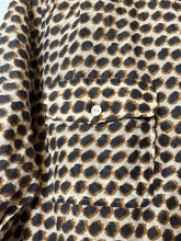 Load image into Gallery viewer, Large Loft Neutral Polka Dot Silk Button Up Blouse
