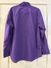 Load image into Gallery viewer, Large Vintage High Noon Purple Western Pearl Snap with Embroidered Dreamcatchers

