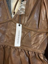 Load image into Gallery viewer, Small Oliviaceous NWT Pleather High Desert Peplum Top
