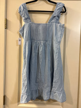 Load image into Gallery viewer, Large Old Navy NWT Cotton  Fit &amp; Flare Puff-Sleeve Jean Mini Dress
