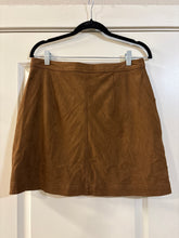 Load image into Gallery viewer, Large Abercrombie &amp; Fitch Brown Suede Button Up Mini Skirt
