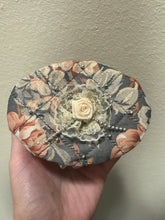 Load image into Gallery viewer, Small Vintage Floral Fabric Covered Trinket Box
