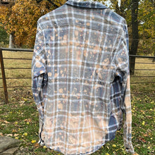 Load image into Gallery viewer, Large Long Sleeve Bleached Flannel
