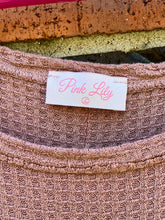 Load image into Gallery viewer, Large Pink Lily Waffle Knit Top
