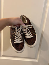 Load image into Gallery viewer, 7.5 Madewell Sidewalk Low-Top Sneakers in Painted Leopard Colorblock Calf Hair
