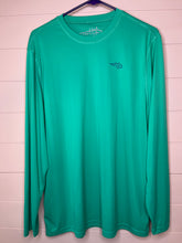 Load image into Gallery viewer, Large Reel Life Mens Teal Fishing Shirt

