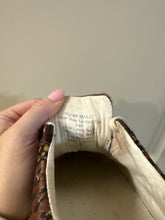 Load image into Gallery viewer, 7.5 Madewell Sidewalk Low-Top Sneakers in Painted Leopard Colorblock Calf Hair

