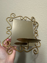 Load image into Gallery viewer, Bronze Gold Mirror Wall Sconce
