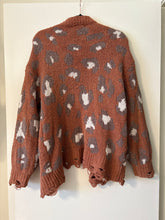 Load image into Gallery viewer, Medium Loveriche Frayed Edge Leopard Cardigan
