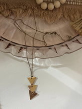 Load image into Gallery viewer, Gold-Tone Minimalist Triangle Pendant Necklace
