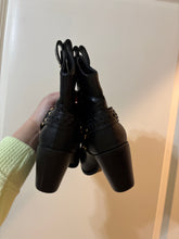 Load image into Gallery viewer, Size 6 Jessica Simpson Black Almond Toe Heeled Boots
