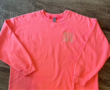 Load image into Gallery viewer, Gildan Neon Pink Embroidered Mama Sweatshirt
