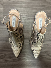 Load image into Gallery viewer, 8.5 Steve Madden Daily Snake Print Pointed Toe Heeled Booties
