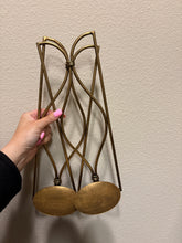 Load image into Gallery viewer, Bronze Gold Set of 2 Candle Wall Sconces
