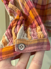Load image into Gallery viewer, Small Free People Siena plaid print smocked ruffle blouse
