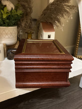 Load image into Gallery viewer, Vintage Bombay Company Wooden Gold Trim Jewelry Box
