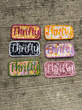 Load image into Gallery viewer, Thrifty Floral Patch | Upcycled Textile Patch | Embroidered Thrifty Gift

