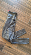 Load image into Gallery viewer, Spanx Large Faux Leather Motto Seamless Tummy Control Leggings
