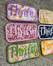 Load image into Gallery viewer, Thrifty Floral Patch | Upcycled Textile Patch | Embroidered Thrifty Gift

