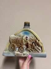Load image into Gallery viewer, Vintage 1969 Jim Beam "Harold's Club" covered wagon ceramic decanter
