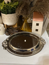 Load image into Gallery viewer, Oneida Silver Vintage Oval Ropes and Bows" Pattern Serving Tray
