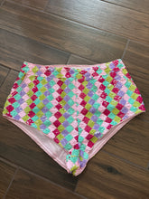 Load image into Gallery viewer, Size 10 Nasty Gal Diamond Sequin Mini Cheeky Shorts

