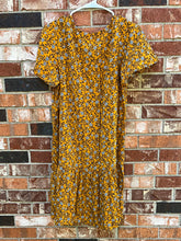 Load image into Gallery viewer, XL Magnolia Skye Mustard Yellow Floral Sun Dress
