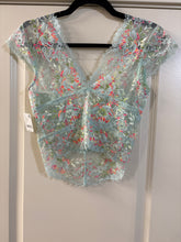 Load image into Gallery viewer, Small Free People NWT Neon Bloom Lace Blouse
