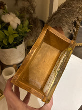 Load image into Gallery viewer, vintage acrylic Lucite napkin or letter holder featuring dried butterflies and flowers
