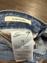 Load image into Gallery viewer, 12 Sevens Slim Flare Raw Hem Denim Jeans
