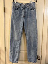 Load image into Gallery viewer, 12 Princess Polly Holly Mid Rise Straight Leg Asymmetric Jean Light Wash Denim
