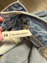 Load image into Gallery viewer, 28 Pacsun High Rise Straight Raw Hem Denim Jeans
