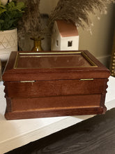 Load image into Gallery viewer, Vintage Bombay Company Wooden Gold Trim Jewelry Box

