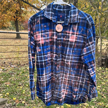 Load image into Gallery viewer, Medium Bleached Flannel Long Sleeve Shirt
