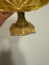 Load image into Gallery viewer, Vintage Amber Pedestal Bowl
