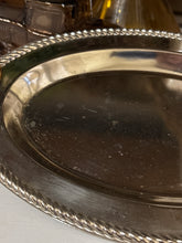 Load image into Gallery viewer, Oneida Silver Vintage Oval Ropes and Bows" Pattern Serving Tray
