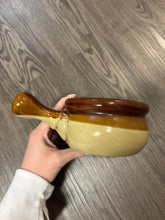Load image into Gallery viewer, Vintage Boho Brown &amp; Tan Ceramic Soup Bowl
