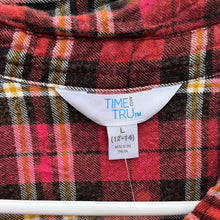 Load image into Gallery viewer, Large Long Sleeve Bleached Flannel
